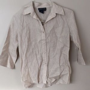 Tristen & Iseut Natural Linen Shirt